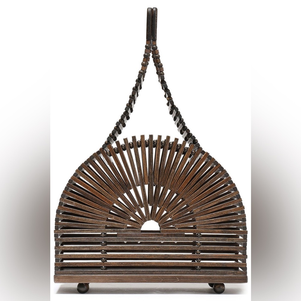 Black bamboo satchel